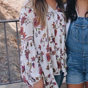 Free People Boho Floral Top